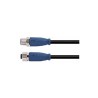Cordon male/femelle M12, 12 pol., codage A IP67, 1.5A, non-blindé
